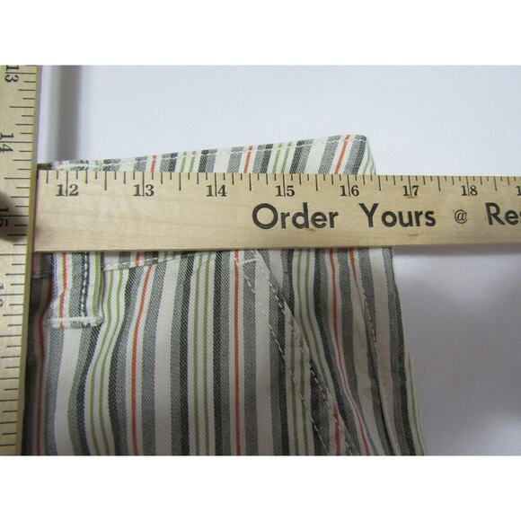 Cabi Gray Stripe Crop Pants Womens size 10 Boho Tie Relaxed - Picture 6 of 9